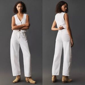 MOTHER The Full Pipe Ankle Jeans in Picket Fence 32